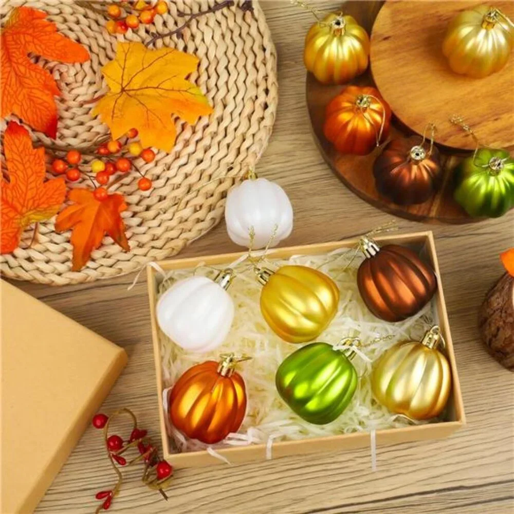 24 PCS Fall Pumpkin Ornaments: Mini Hanging Decor for Halloween & Thanksgiving‎